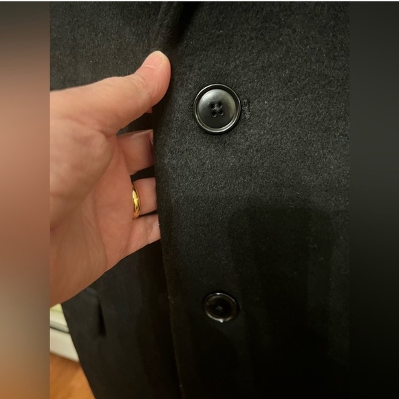 Express Brand New Men's Black Wool-Blend
Overcoat. Size Medium - Picture 7 of 16